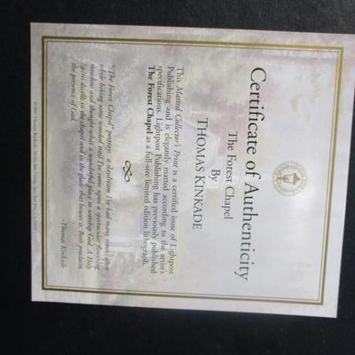 The Forest Chapel By Thomas Kinkade With COA