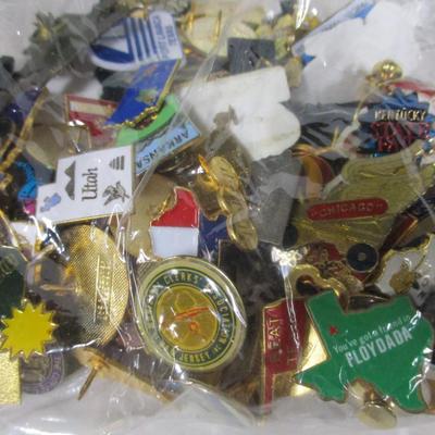 Collection Of Lapel Pins Some Advertising