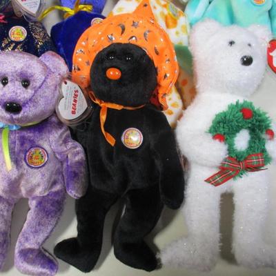 Collection Of Bear Beanie Babies