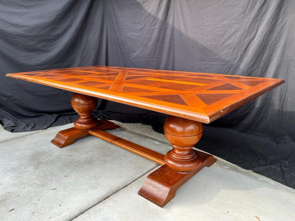 Large wood dining table