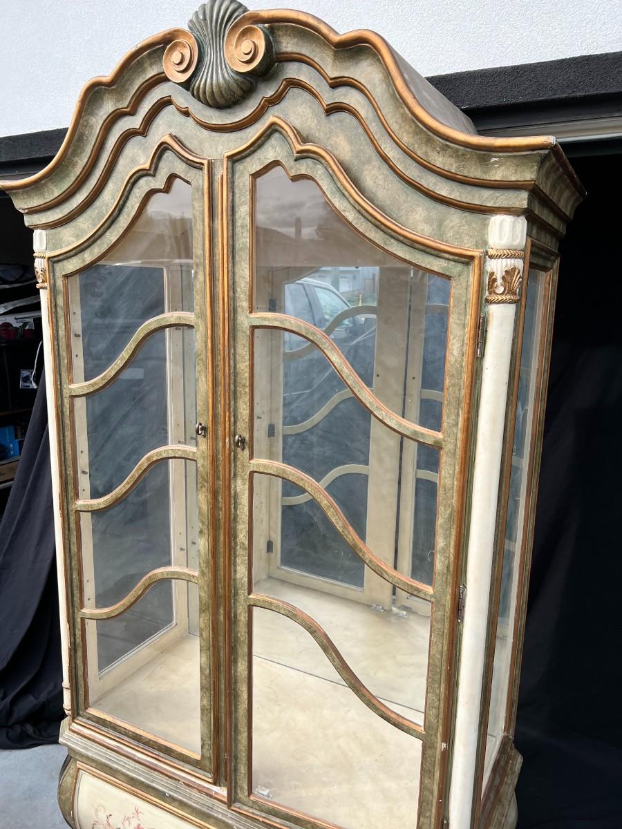 Havertys Painted Curio