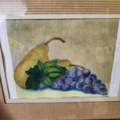 ORIGINAL WATER COLOR BARBARA COURTNEY '98 FRAMED