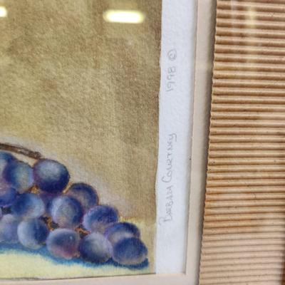 ORIGINAL WATER COLOR BARBARA COURTNEY '98 FRAMED