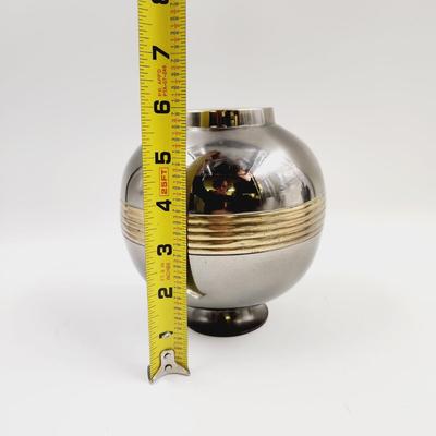 FANTASTIC SILVERPLATE & BRONZE VASE