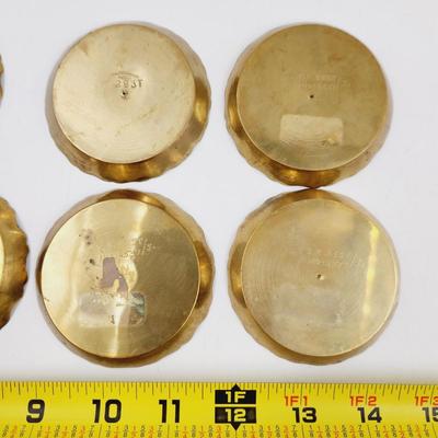 VINTAGE BRASS ETCHED COASTERS
