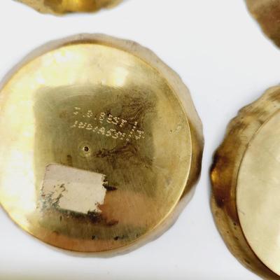 VINTAGE BRASS ETCHED COASTERS