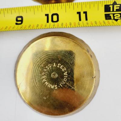 VINTAGE BRASS ETCHED COASTERS