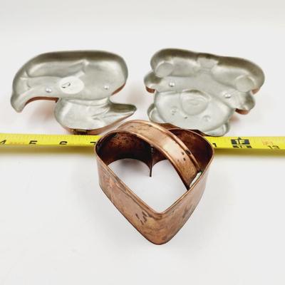 COPPER SET OF COOKIE CUTTERS