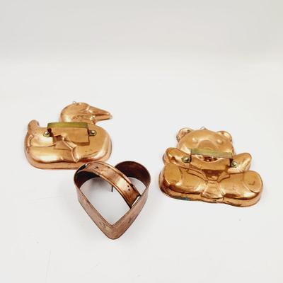 COPPER SET OF COOKIE CUTTERS