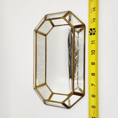 BEAUTIFUL ETCHED GLASS & BRASS DECOR