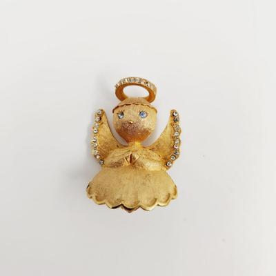 VINTAGE ULTA GOLD TONED ANGEL PIN