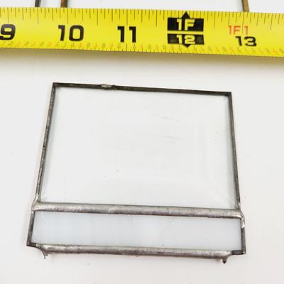 NICE BUNDLE OF BEVELED GLASS PIECES INCLUDING 1 ETCHED
