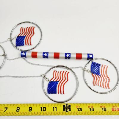 ALUMINUM AMERICAN FLAG WIND CHIME