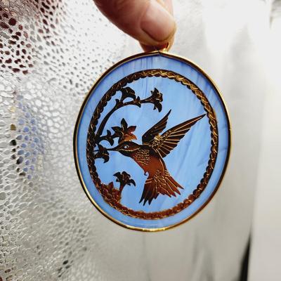 STAINED GLASS HUMMINGBIRD SUN CATCHERS