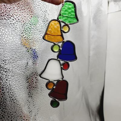 FANTASTIC MULTI COLORED STAINED GLASS SUN CATCHER