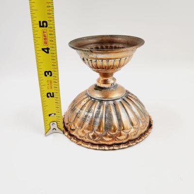 FANTASTIC HAMMERED COPPER PEDESTAL BOWL DECOR