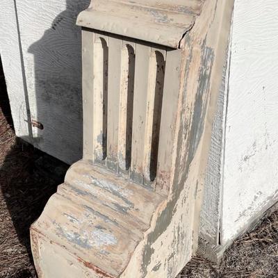 Antique Tin Architectural Pediment Top