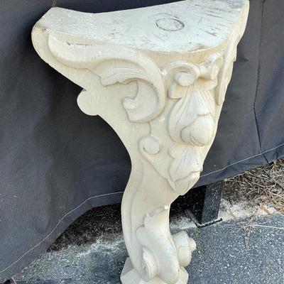 Solid Wood Ornate Reclaimed Leg.