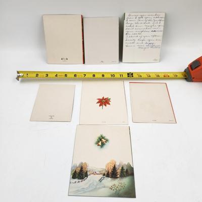 VINTAGE CHRISTMAS CARD POINSETTIA BUNDLE