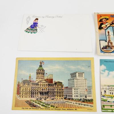 VINTAGE POSTCARD BUNDLE 4 PC