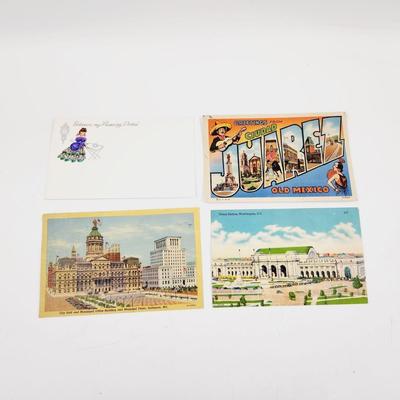 VINTAGE POSTCARD BUNDLE 4 PC