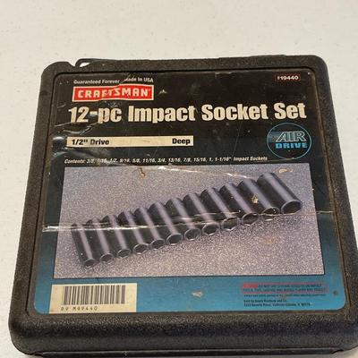 CRAFTSMAN ~ 12-Pc Impact Socket Set | EstateSales.org