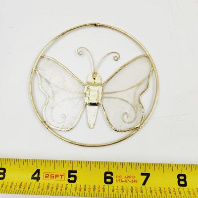 CUTE BUTTERFLY BRASS SUN CATCHER