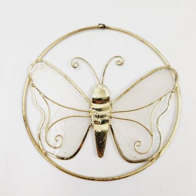 CUTE BUTTERFLY BRASS SUN CATCHER