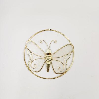 CUTE BUTTERFLY BRASS SUN CATCHER