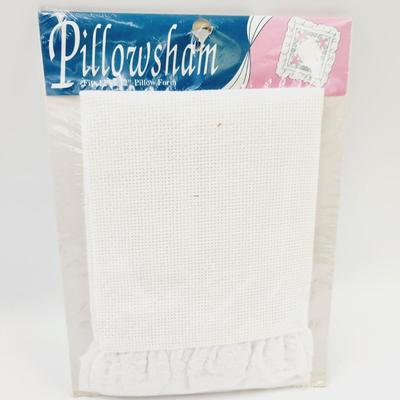 PILLOW SHAM CROSS STITCH NEW