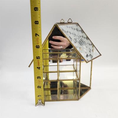 FANTASTIC BRASS, GLASS & MIRROR SHELF