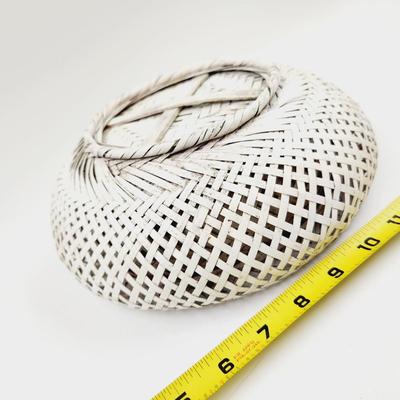 VINTAGE WOVEN PAINTED BASKET