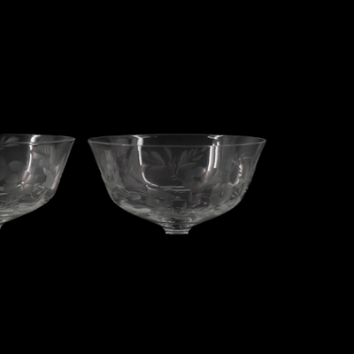 Vintage Crystal Etched Glasses