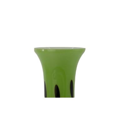 Contemporary Green and Black Vase