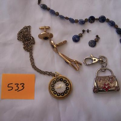Lot of Costume jewelry & pendant watches