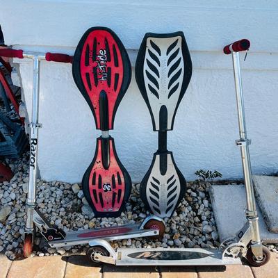 Razor Scooter, Huffy Micro Scooter, Street Surfing The Wave Hi-Tide Longboard, RipStick, Kryptonics Pennyboard (G-NM)