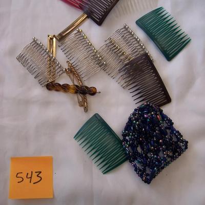 Lot of hair combs and barrettes