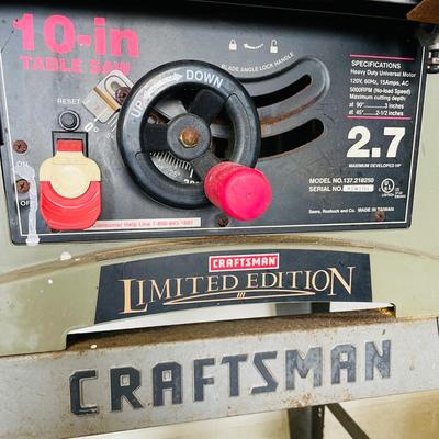 Craftsman Limited  Edition 10-in Table Saw (G-NM)