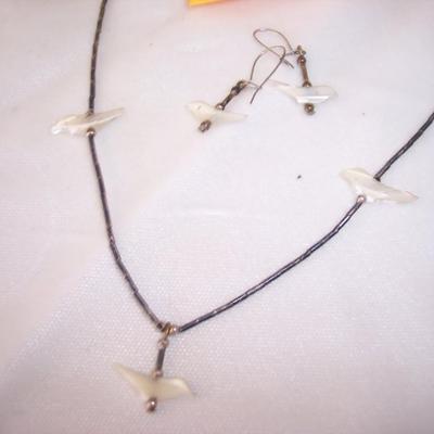 Dove Fetish necklace & Earrings