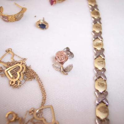Lot of 10 & 14k Gold Jewelry