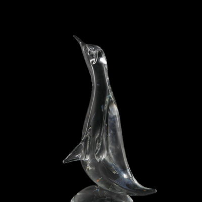 Glass Penguin Sculpture