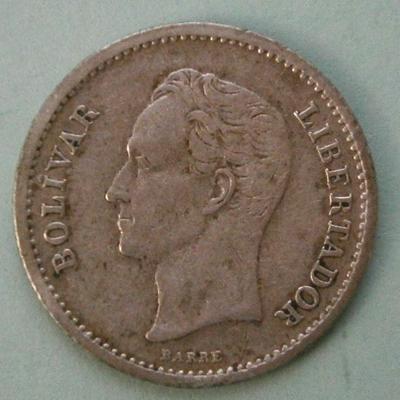 VENEZUELA 1946 GR.1.250 Silver Coin