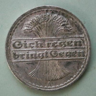 GERMANY 1921 50 Pfennig Aluminum Coin
