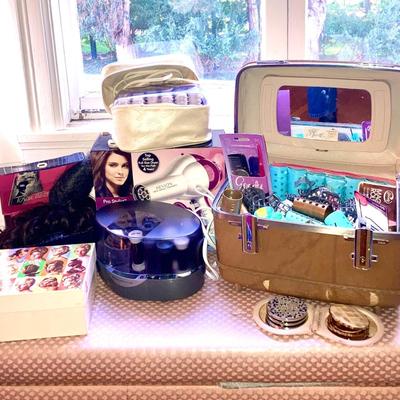 Lot of hair accessories and styling  tools