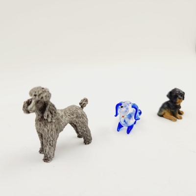 CUTE DOG MINATURE INCLUDING PEWTER STANDARD POODLE