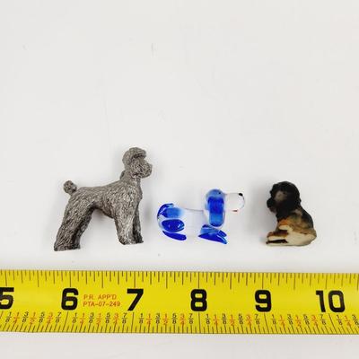 CUTE DOG MINATURE INCLUDING PEWTER STANDARD POODLE