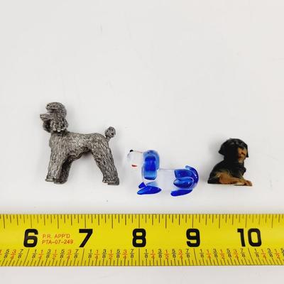 CUTE DOG MINATURE INCLUDING PEWTER STANDARD POODLE