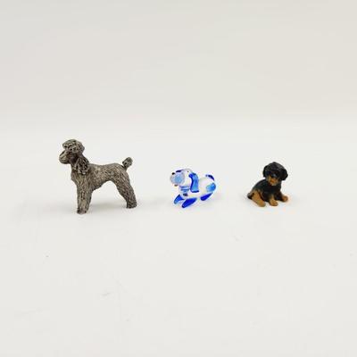 CUTE DOG MINATURE INCLUDING PEWTER STANDARD POODLE