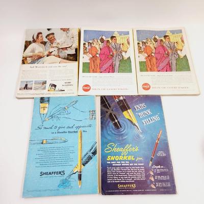 VINTAGE NATIONAL GEOGRAPHY SET OF 5