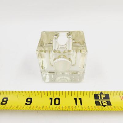 ANTIQUE SOLID GLASS INK WELL